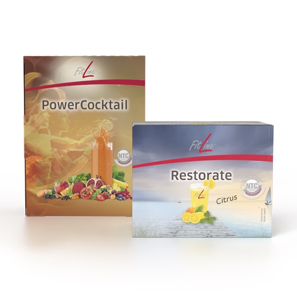 FitLine Optimal-Set: PowerCocktail und Restorate